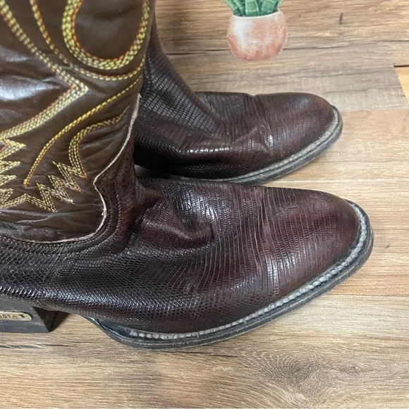 La Gran Bota men’s snakeskin leather western cowboy boots size 7 - Picture 4 of 12
